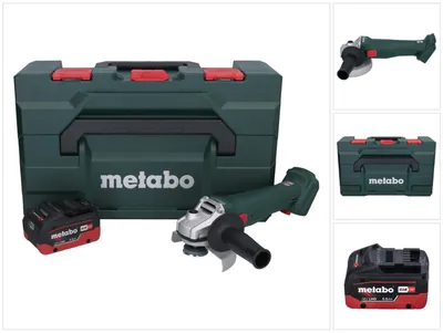 Obrázek produktu pro Akumulátorová úhlová bruska Metabo W 18 L 9-125 18 V 125 mm + 1x akumulátor 5,5 Ah + metaBOX - bez nabíječky.