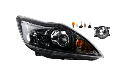 Immagine prodotto di Fari compatibili per Ford Focus, modelli dal 02/08 al 01/11, con tecnologia D1S, inclusi fendinebbia e luci di segnalazione. Codici: 1521208, 1574937, 1744967, 1679606, 8M5113005CA, 8M5113005CB, 8M5113