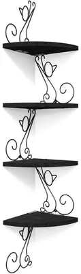 Productafbeelding van Boekenkast in kattenvorm, massief hout, zwart, met 4 planken, 106 cm hoog