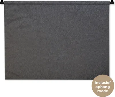 Produktbild von MuchoWow® Wandteppich Wandbehang Leder - Strukturiert - Lederoptik - Grau 90x67.5 cm Tapisserie Dekoration Wandtuch - Fototeppich - Wand-Skulpturen