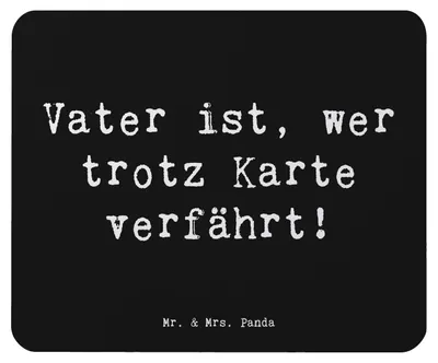 Produktbild von Mr. & Mrs. Panda Mouse Pad Spruch Vater Abenteuer - Schwarz - Geschenk, Weihnachten, Vaterliebe, pc mousepad, mousematte, Vaterschaft, Dankeschön, Reisen, handgemacht