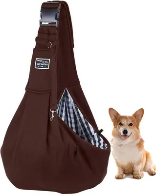 Produktbild von Pet Welpen Träger Tasche Katzen Outdoor Reise Hund U-bahn Bus Schulter Crossbody-tasche Baumwolle Komfort Einzel Sling Handtasche Tote Beutel, colour, Kaffee