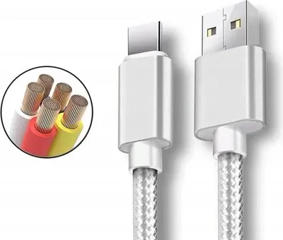 Image de CÂBLE TYPE C QUICK CHARGE 3.0 1 m - BLANC