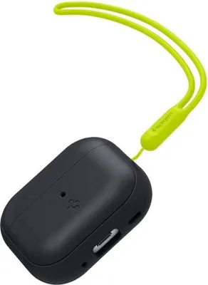 Produktbild von Spigen Silicone Fit Shell Strap Apple Airpods Pro 1/2 - Schwarz/Phantomgrün