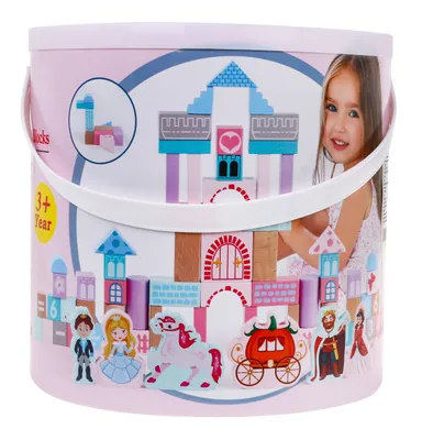 Immagine prodotto di Un set di blocchi di legno per bambine "Principessa nel castello" + selezionatore di forme