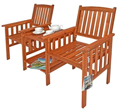 Productafbeelding van Tuinbank Acaciahout met Tafel 164x63x91cm