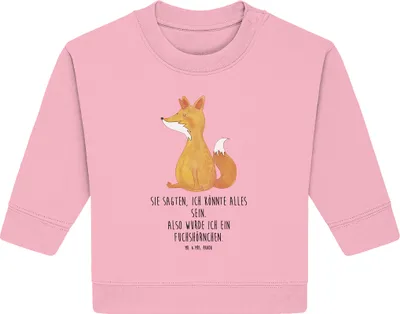 Produktbild von Mr. & Mrs. Panda Organic Baby Pullover Einhorn Fuchs 24. - 36. Monat - Baumwolle Pink - Geschenk, Füchse, Einhörner, Bullover, Fuchshörnchen, Unicorns, Unicorn