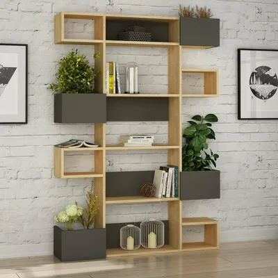 Imagen del producto de Librería Artich, 120x25x171h cm Roble Marrón, un Estante