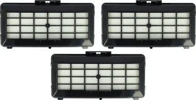 Produktbild von vhbw 3 Staubsaugerfilter kompatibel mit Siemens VZ152HFB(00), VS07GP1266/14, VZ07JL2GB(00) Staubsauger - HEPA-Filter Schwarz Weiß