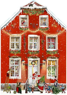 Produktbild von A3-Wand-Adventskalender - Weihnachten bei uns Zuhaus