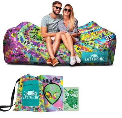 Immagine prodotto di Chillbo x TrippyDraws: Divano gonfiabile Lazybone – La poltrona gonfiabile definitiva