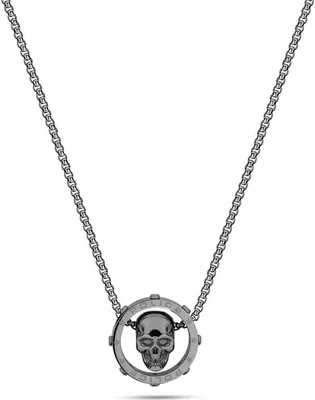 Produktbild von Police Totenkopf Kette Vertex für Herren, Edelstahl, gunmetal