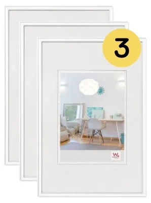 Produktbild von walther design Bilderrahmen weiss 30 x 45 cm 3er Pack, New Lifestyle Kunststoffr