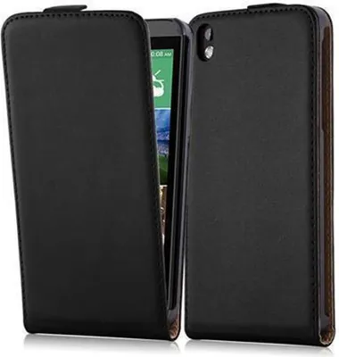 Produktbild von Cadorabo Hülle für HTC Desire 816 Schutzhülle in Schwarz Flip Handyhülle Case Cover Etui Kunstleder
