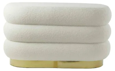 Produktbild von Light & Living - Sitzpuff Lyall - Creme - 80x40x45cm
