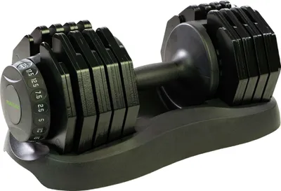 Produktbild von Tunturi Verstellbare Kurzhantel - Selector-Kurzhantel - Hantelset - Einzelhantel - Verstellbar von 2,5 kg bis 25 kg - Inkl. e Fitness-App