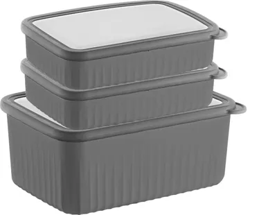 Produktbild von Vorratsdosen mit Deckel Luftdicht, BPA-frei, (3er Set, 1x2,7L, 2x1,5L)