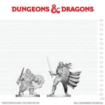 Zdjęcie produktu dla D&D Nolzur's Marvelous Miniatures - Krasnoludski Wojownik i Orkowy Paladyn
