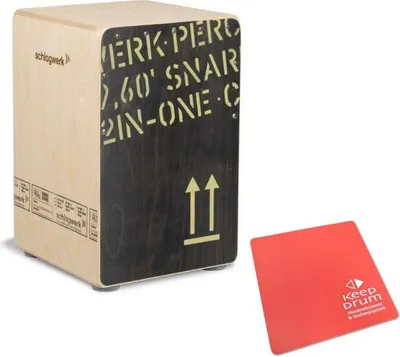 Immagine prodotto di Schlagwerk CP403BLK Cajon con cuscino rosso