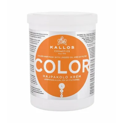 Zdjęcie produktu dla Kallos KJMN Color Hair Mask 1000ml, 1000 ml, Kobiety, Włosy zniszczone, Włosy farbowane, Odżywiający, Ochrona, Naprawa, Świecący, Zmiękczający, Słoiczek, 1 szt.