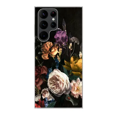 Produktbild von MuchoWow® Handyhülle Schutzhülle Hülle für Samsung Galaxy S22 Ultra Blumen - Rosen - Muster Silikon Softcase Handy Hülle - Abbildung