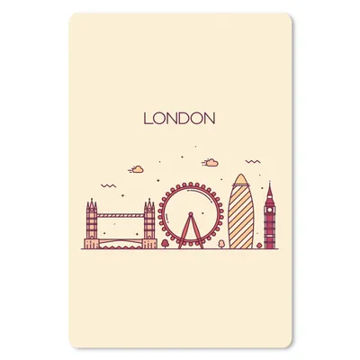 Produktbild von MuchoWow® Mauspad Mousepad England - London - Skyline 18x27 cm - Mousepads - Maus Mat - Pad - Mausunterlage