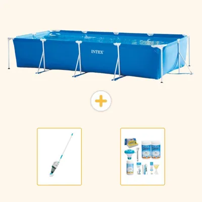Produktbild von Rechteckiger Frame Pool - 450x220x84 cm - 3-teilig S22360