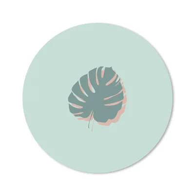 Produktbild von MuchoWow® Mauspad Mousepad Sommer - Monstera - Blau 30x30 cm - Mousepads - Maus Mat - Pad - Mausunterlage - Tischunterlage - Schreibtischmatten