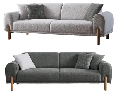 Produktbild von Sofa Set Adonis Farbe  Beige Stellvariante 3+3 mit Relax-/Bettfunktion durch umklappbare Rückenlehne