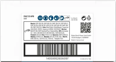 Zdjęcie produktu dla Ostrze PRO PAIZ 32 APB do narzędzi wielofunkcyjnych, 32 x 60 mm, 25 szt.
