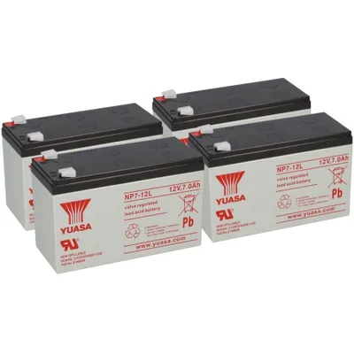 Obrázek produktu pro 4x olověná baterie Yuasa NP7-12L Pb 12V 7Ah VdS, Faston 6,3 UPS