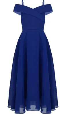 Produktbild von Elegantes langes Festkleid für Mädchen Gr. 168 Cm - Perfekt als Blumenmädchenkleid, Brautjungfernkleid, Chiffon-Sommerkleid und Partykleid für Hochzei