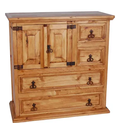 Produktbild von MiaMöbel Kommode Mexico Möbel 88x92x41 cm Landhausstil Massivholz Pinie Honig