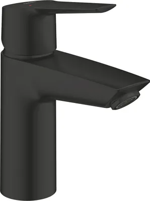 Produktbild von Grohe QuickFix Start - Waschtischarmatur mit Push-Open-Ablaufgarnitur, schwarz matt
