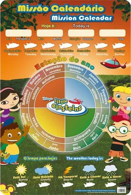 Immagine prodotto di Erik Editores Little Einsteins Calendario Poster Didattico Portoghese Taglia Unica