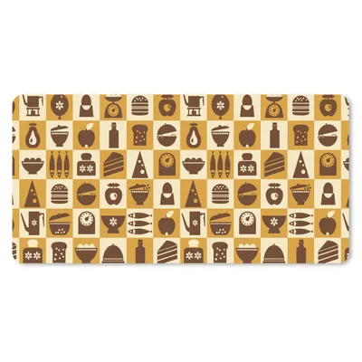 Produktbild von MuchoWow® Mauspad Mousepad Küche - Kochen - Vintage - Muster 60x30 cm - Mousepads - Maus Mat - Pad - Mausunterlage - Nachhaltig