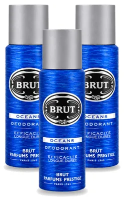 Obrázek produktu pro 3 x Deodorant Brut Oceans ve spreji - 200 ml - Výhodná sada - 3 kusy