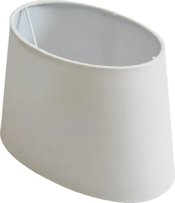 Produktbild von Lampenschirm Samtoptik | Weiß | Oval | H15 x B14 X L 23 | Polyester