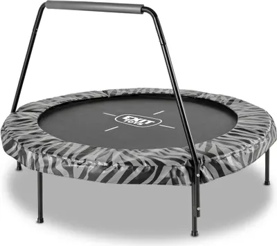 Produktbild von EXIT Tiggy Trampolin ø140cm, mit Haltestange, Rund, Kindertrampolin, Schwarz/Grau