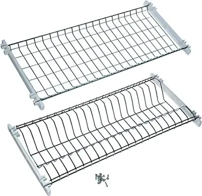 Abtropfgestell aus Edelstahl, silber, 56 cm, 2 Stück