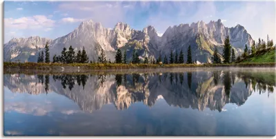 Produktbild von ARTland Leinwandbild Wilder Kaiser in Tirol Größe: 100x50 cm