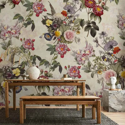 Produktbild von Vlies Fototapete - Sunny Meadow 350x256 cm Blumen b-B-0625-a-a