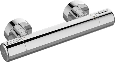 Produktbild von Design Thermostat-Brausearmatur für Wandmontage ohne Duschset Chrom