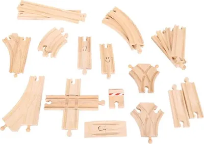 Produktbild von Bigjigs Rail Holzschienen-Set 25 Teile