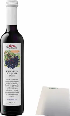 Produktbild von Darbo Fruchtsirup Schwarzer Holunder (0,5l Flasche) + usy Block
