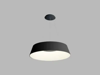 Obrázok produktu pre Okrúhle závesné svietidlo KATY, variant: Ø 600 x 170 x 2500 mm, 60 W, 3400 lm, čierna