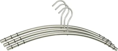 Produktbild von 3-tlg. Kleiderbügel-Set Wäschebügel Garderobenbügel Bügel Metallbügel Edelstahl