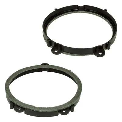 Image de Anneaux d'adaptation pour haut-parleurs, supports compatibles avec Renault Clio 3, Twingo 2 et 3 portes, haut-parleurs avant 165 mm DIN