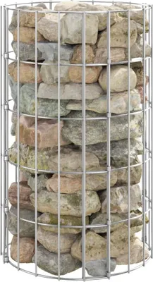 Produktbild von Gabionen-Säule Rund Verzinkter Stahl Ø30x50 cm , Drahtzäune Design 2024