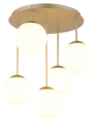 Obrázek produktu pro Stropní svítidlo HARMON, kov, barva šampaň, sklo, 5 žárovek, výška 51 cm